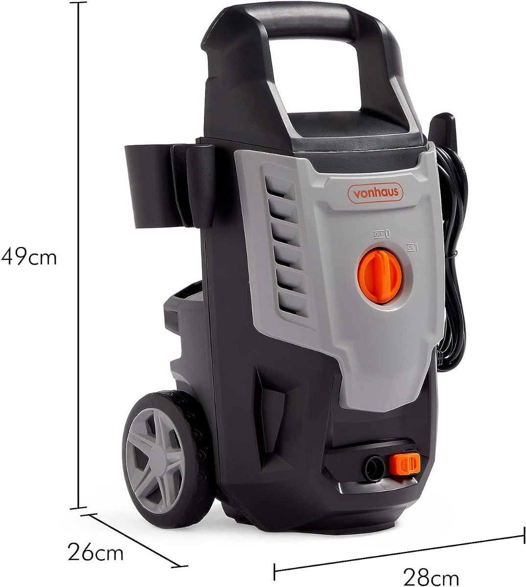 VonHaus 220 volt high pressure washer 1600w portable with accessories and attachments 130 bar pressure 220v 240 volts - 220 - Electronics