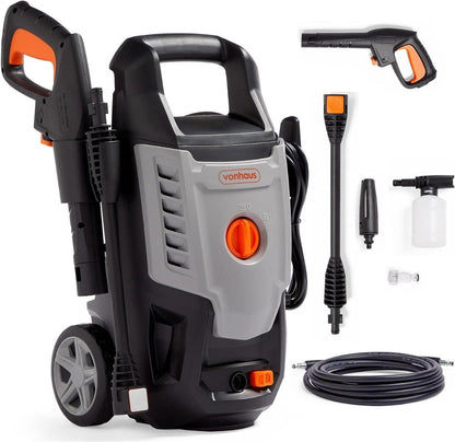 VonHaus 220 volt high pressure washer 1600w portable with accessories and attachments 130 bar pressure 220v 240 volts - 220 - Electronics