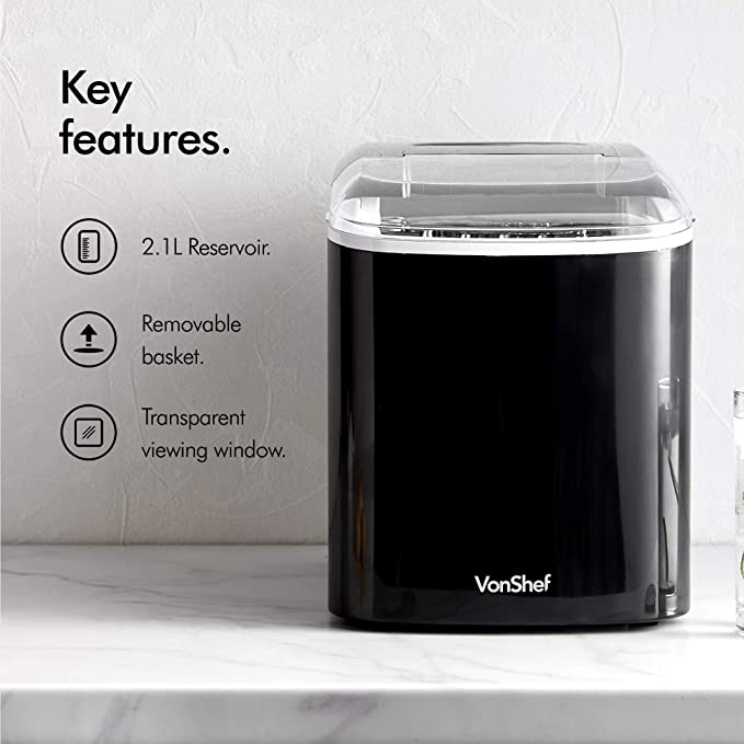 Vonhaus 220 volt Ice Maker 2000016 Countertop Ice Maker 220v 240 volt 50 hz - 220 - Electronics