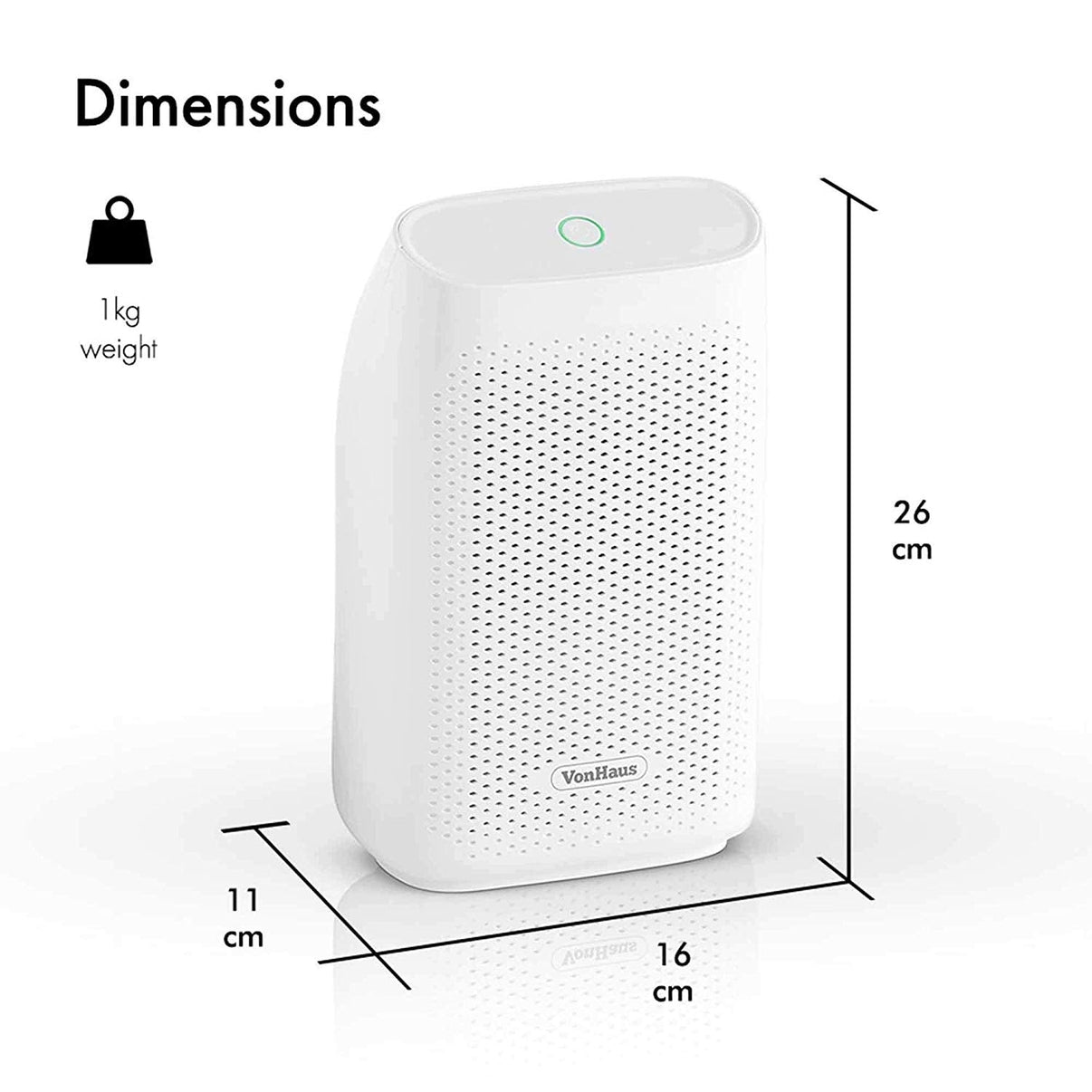 VonHaus 220 Volt mini Dehumidifier 220v 240 volts 2500147 - 220 - Electronics