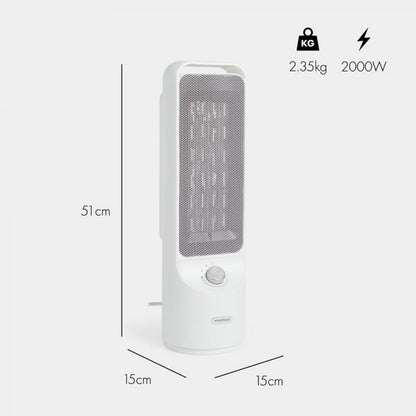 Vonhaus 220 Volt Oscillating Ceramic Fan Heater with Timer Remote Control 220v 240 volts 2500451 - 220 - Electronics