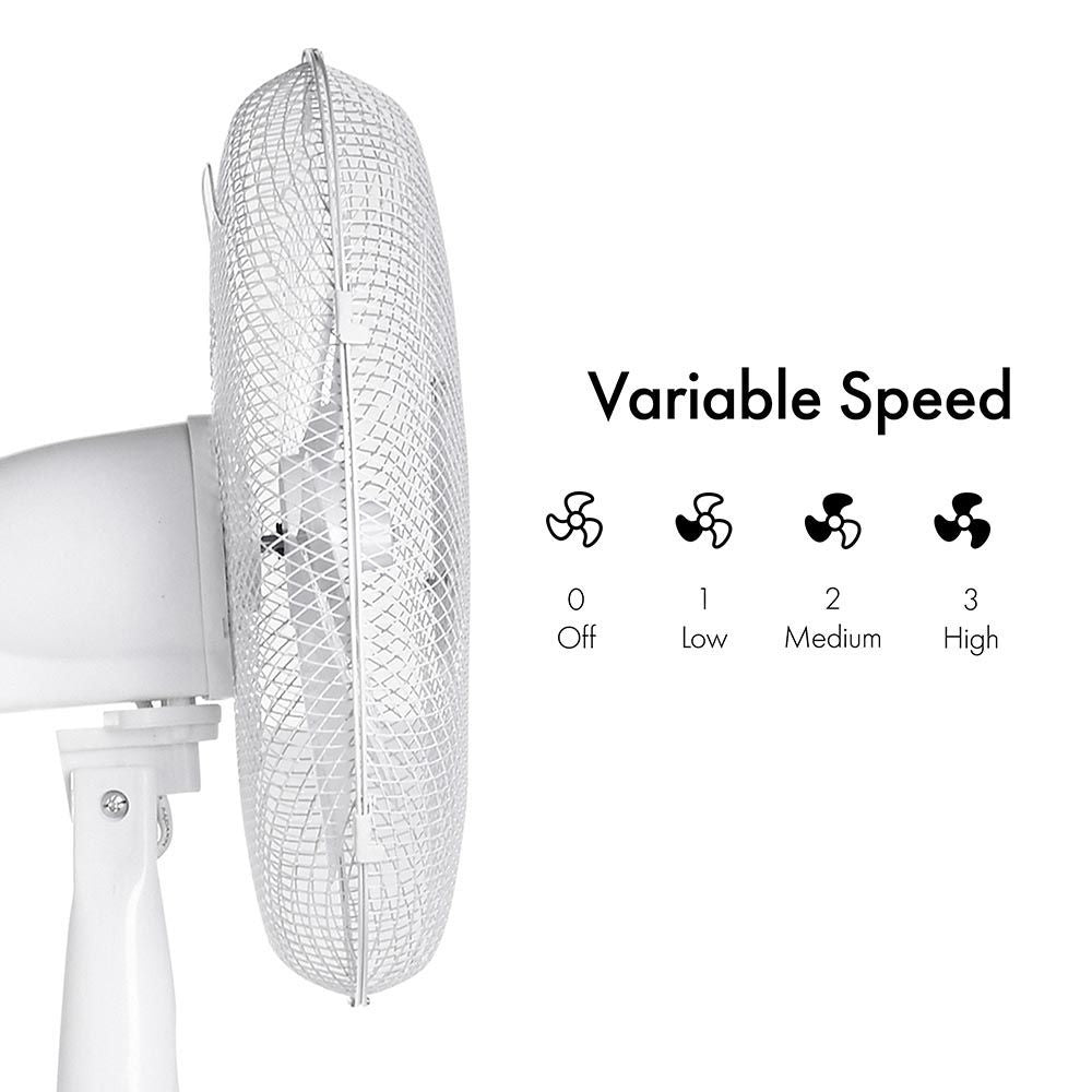 Vonhaus 220 volt Pedestal Fan Electric floor standing oscillating 3 speed 220v 240 volts 50 hz 2500018 - 220 - Electronics