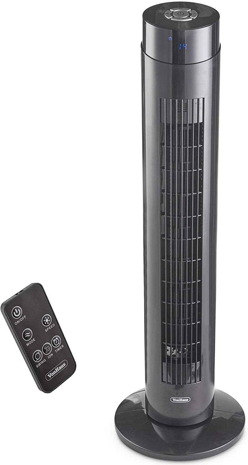Vonhaus 220 volt Pedestal Fan Floor Standing Oscillating 3 Speed 220v 240 volts 50 hz 2500015 - 220 - Electronics