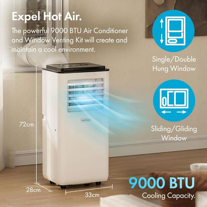 VonHaus 220 volt Portable air conditioner and dehumidifier 9000 BTU 220v 240 volt 50hz - 220 - Electronics