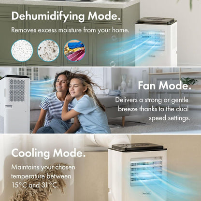 VonHaus 220 volt Portable air conditioner and dehumidifier 9000 BTU 220v 240 volt 50hz - 220 - Electronics