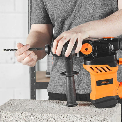 VonHaus 220 volt SDS Rotary Hammer Drill 1500W Hammer Impact Drill for Drilling and Chisel - Masonry & Demolition 3500144 220v 240 volts - 220 - Electronics