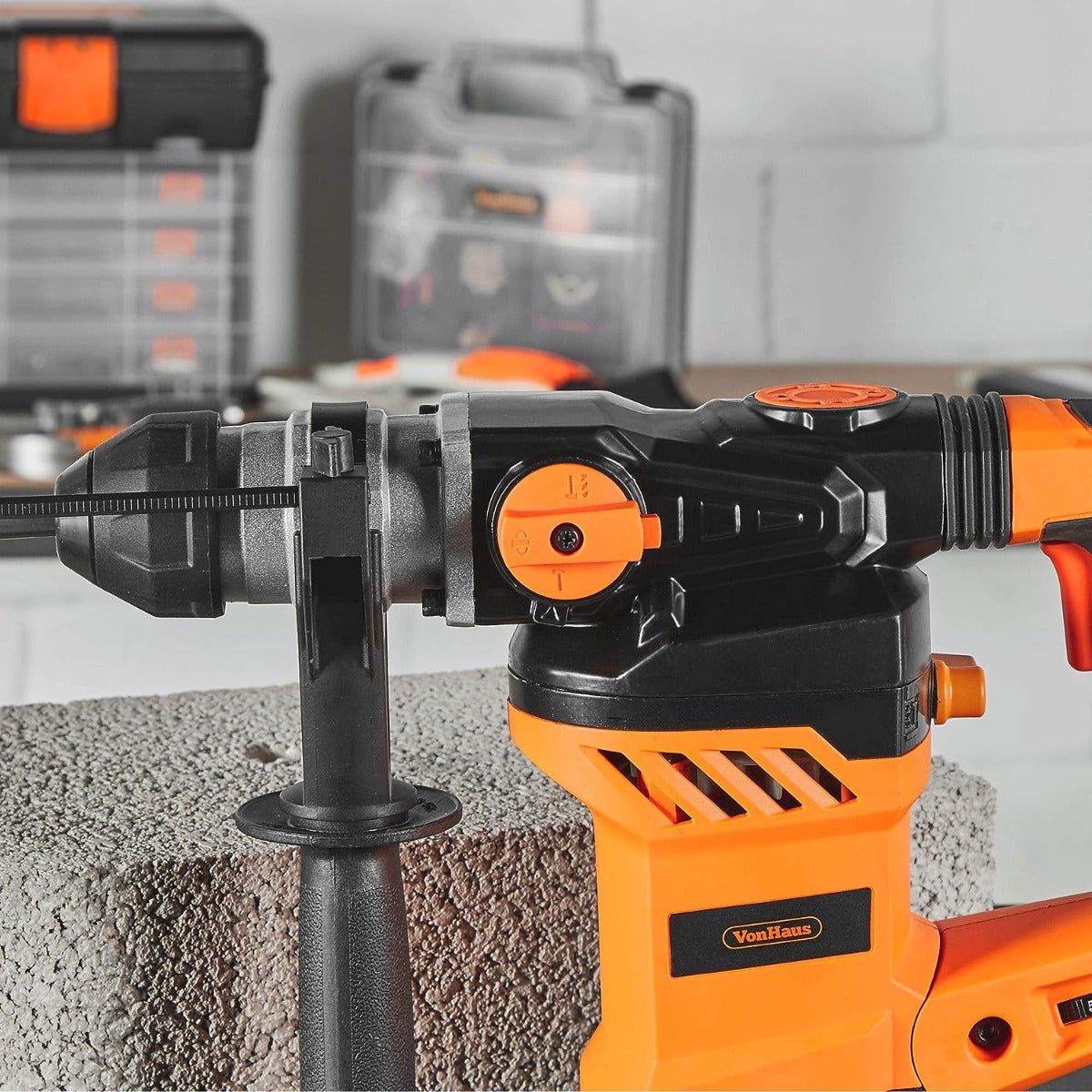 VonHaus 220 volt SDS Rotary Hammer Drill 1500W Hammer Impact Drill for Drilling and Chisel - Masonry & Demolition 3500144 220v 240 volts - 220 - Electronics