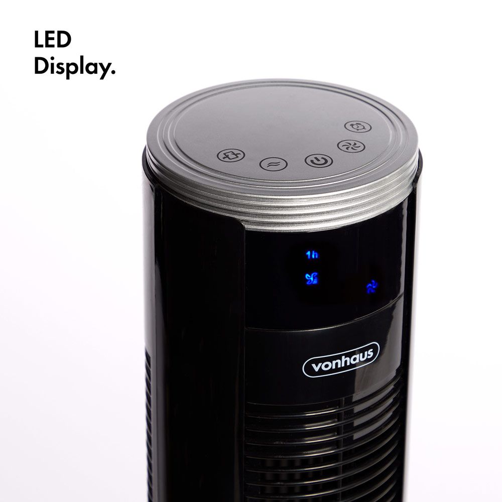 VonHaus 220 volt tower fan 35" Black Tower Fan 2500491 220v 240 volts 50 hz - 220 - Electronics