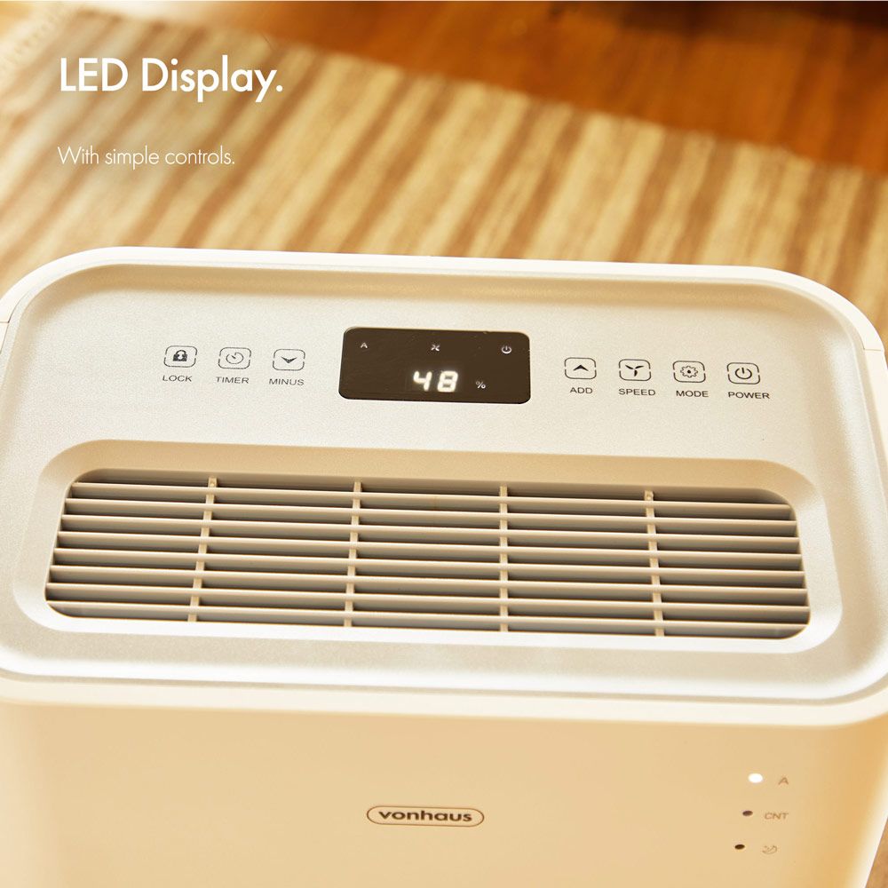 VonHaus 220 volts 20 Liter Dehumidifier 2500447 Dehumidifier Large with Air Filter - 220 - Electronics