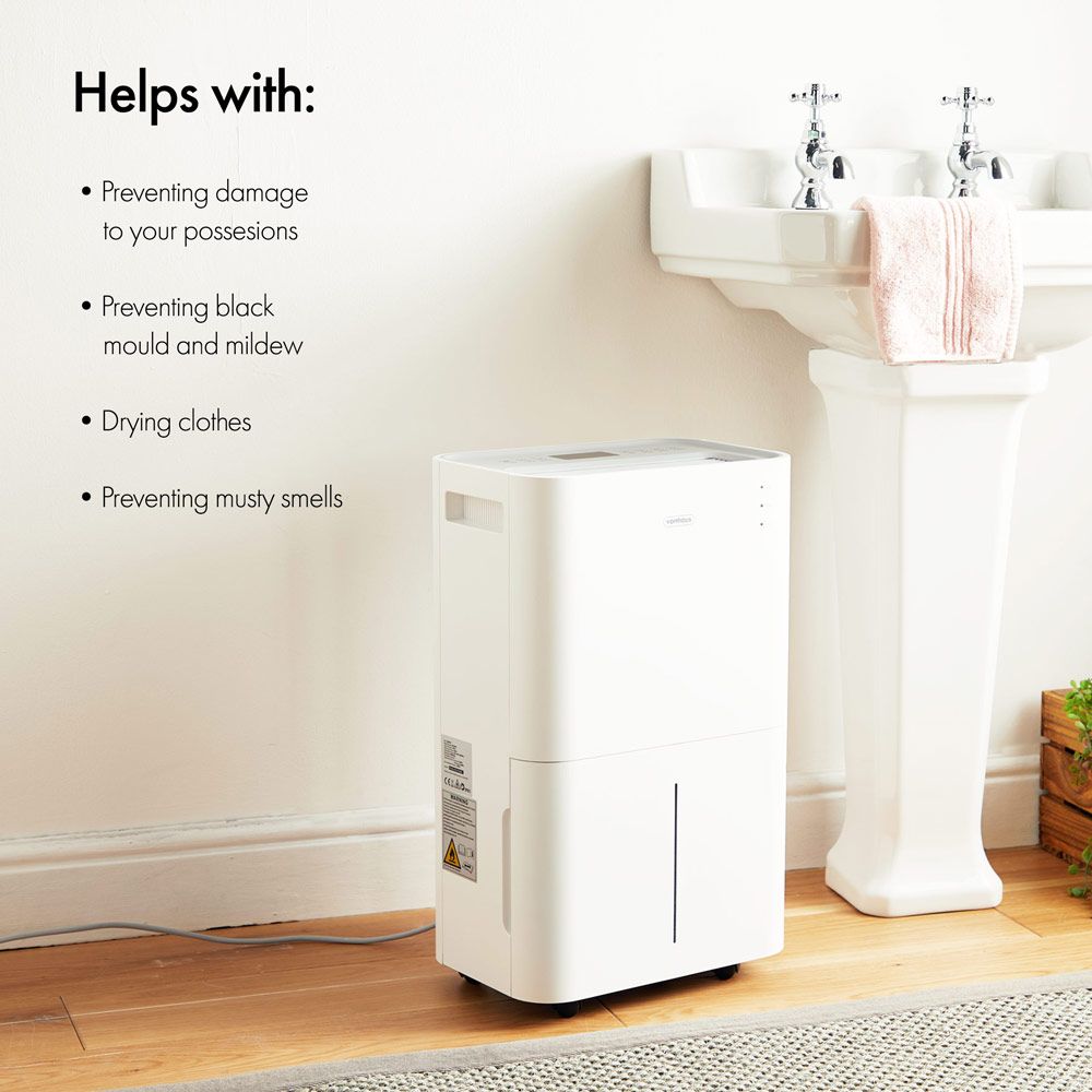 VonHaus 220 volts 20 Liter Dehumidifier 2500447 Dehumidifier Large with Air Filter - 220 - Electronics