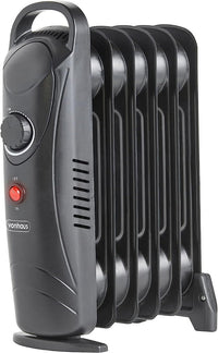 Vonhaus 220 volts 800 watts radiator oil filled heater 6 fin 220v 240 volt black 2500107 - 220 - Electronics