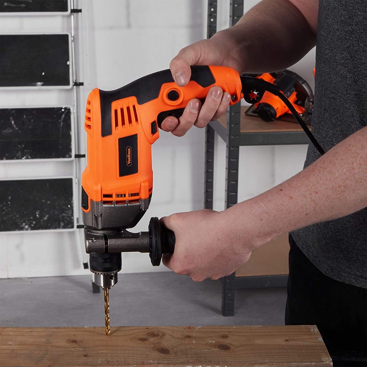 Vonhaus 220 volts impact Hammer Drill 220v 240 volts Stone Masonry Brick Metal & Wood - Electric - Variable Speed - 220 - Electronics