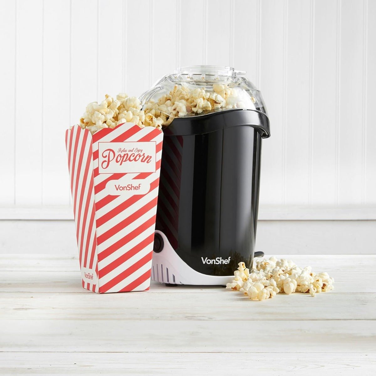 Vonhaus 220 volts popcorn maker popcorn machine 220v 240 volts hot air circulation with 6 popcorn boxes - 220 - Electronics