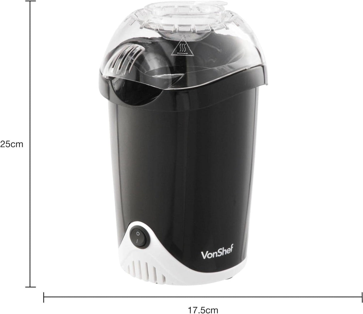 Vonhaus 220 volts popcorn maker popcorn machine 220v 240 volts hot air circulation with 6 popcorn boxes - 220 - Electronics