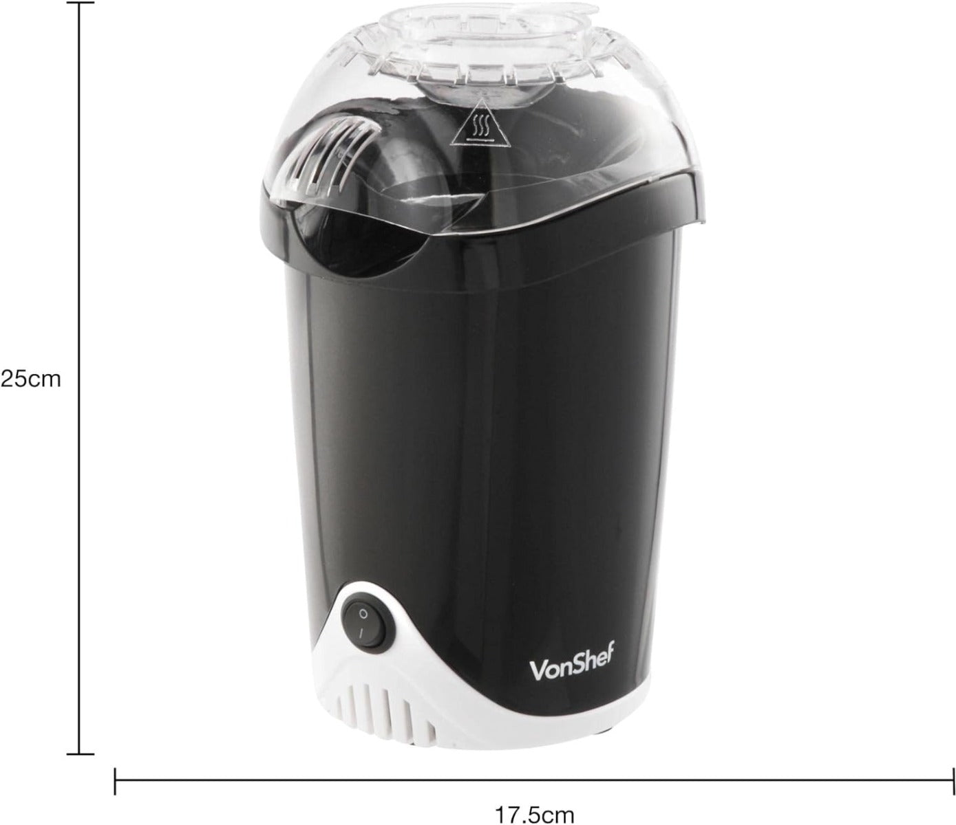 Vonhaus 220 volts popcorn maker popcorn machine 220v 240 volts hot air circulation with 6 popcorn boxes - 220 - Electronics