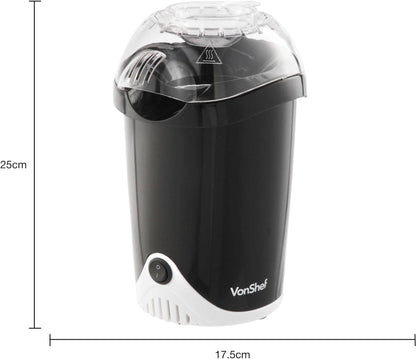 Vonhaus 220 volts popcorn maker popcorn machine 220v 240 volts hot air circulation with 6 popcorn boxes - 220 - Electronics
