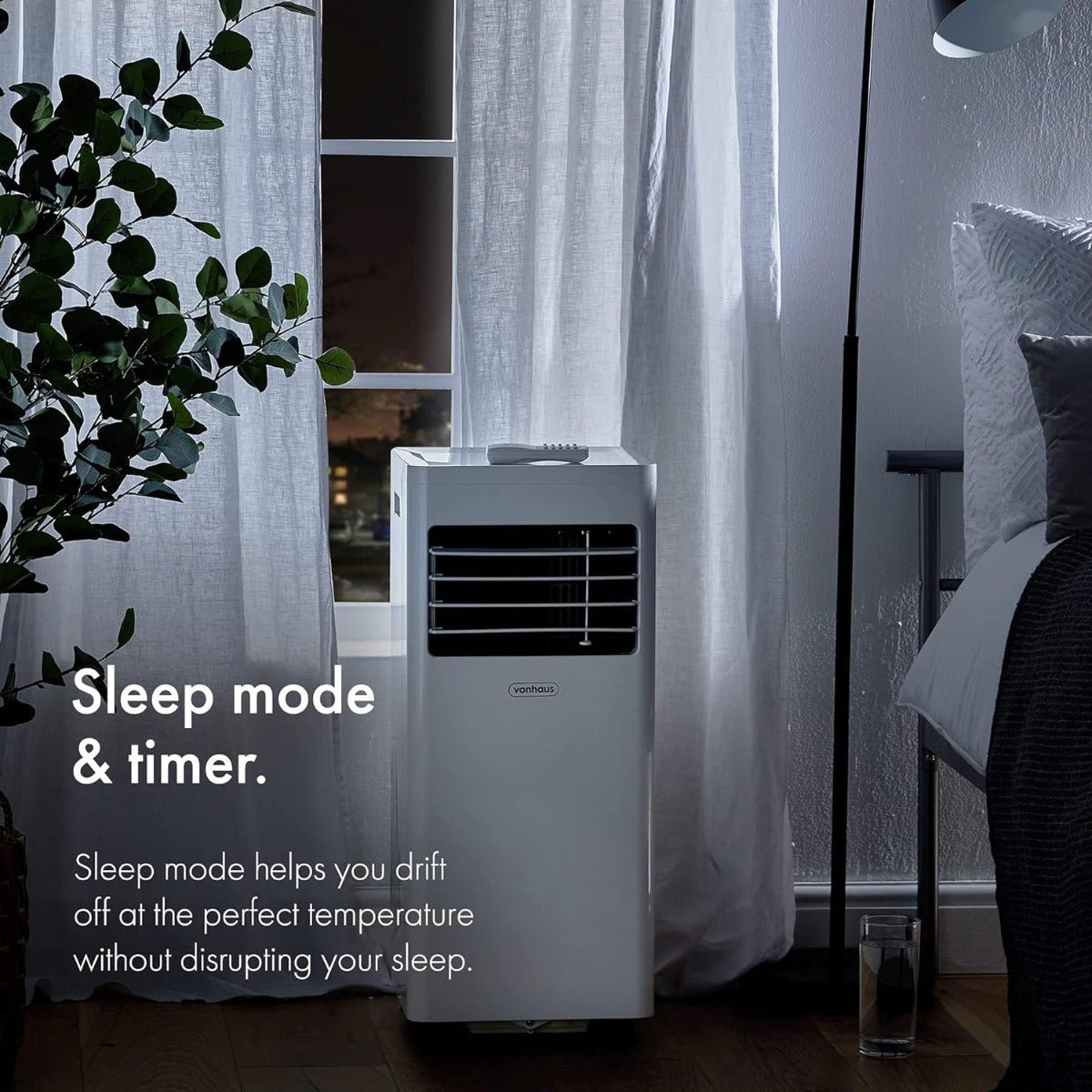 Vonhaus 220 volts portable ac air conditioner 7000 BTU 220v 240 volt 50 hz portable ac with window vent kit 2500490 - 220 - Electronics