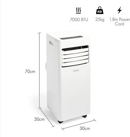Vonhaus 220 volts portable ac air conditioner 7000 BTU 220v 240 volt 50 hz portable ac with window vent kit 2500490 - 220 - Electronics