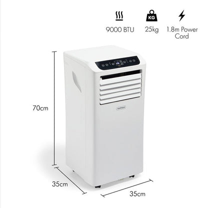 VonHaus 220 volts Portable AC Air Conditioner 9000 BTU Model 2500489 220v 240 volts - 220 - Electronics