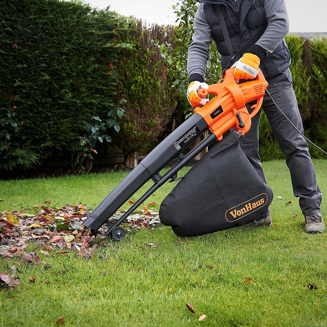 Vonhaus 2600W 3 - in - 1 Leaf Blower, Vacuum, & Mulcher for 220/240 Volts - 220 - Electronics