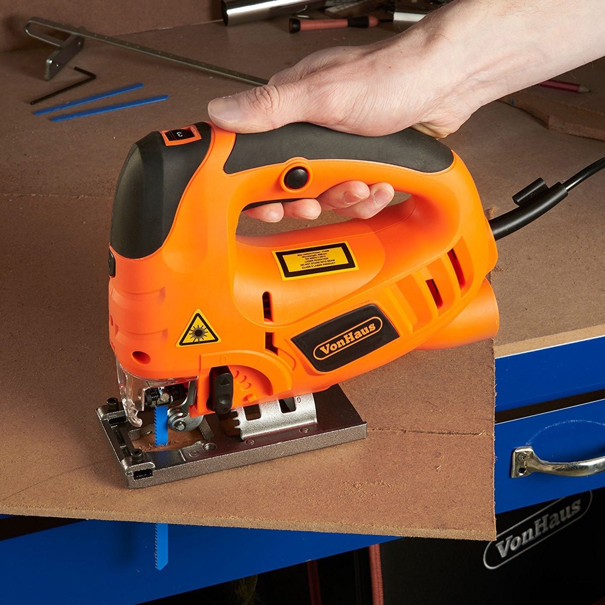 VonHaus 800W Laser Guided Pendulum Electric Jigsaw for 220 Volts - 220 - Electronics