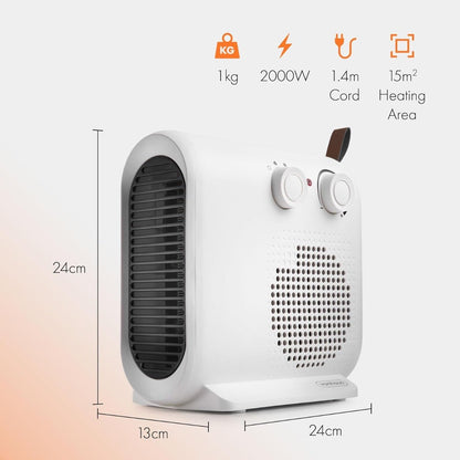 Vonhaus fan heater 220 volts portable heater 220v 240 volts 1000 to 2000 watts overheat 2500915 - 220 - Electronics