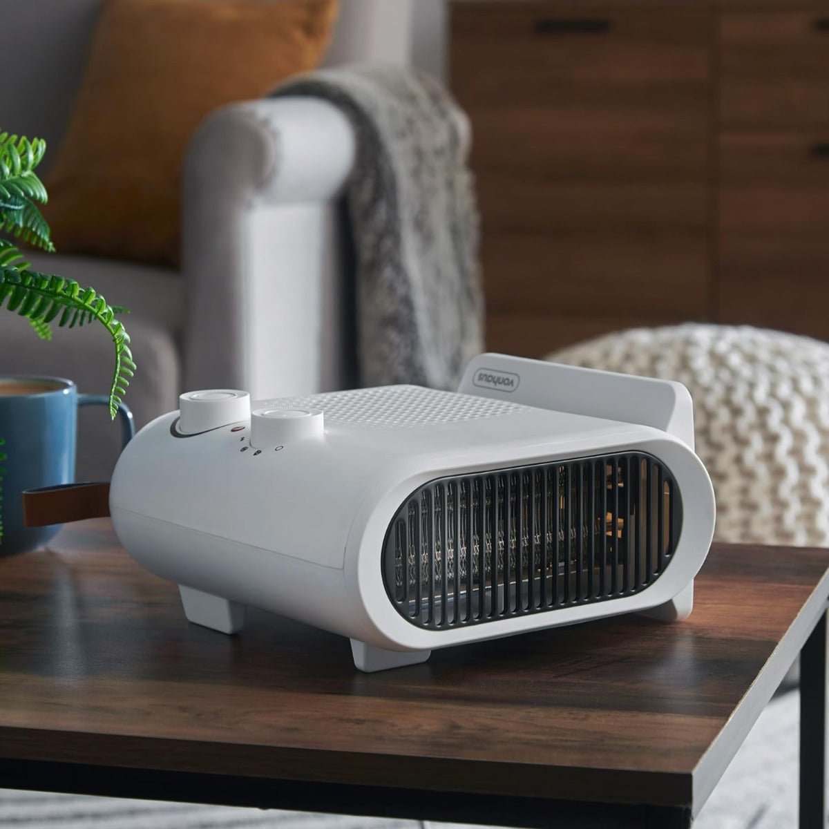 Vonhaus fan heater 220 volts portable heater 220v 240 volts 1000 to 2000 watts overheat 2500915 - 220 - Electronics