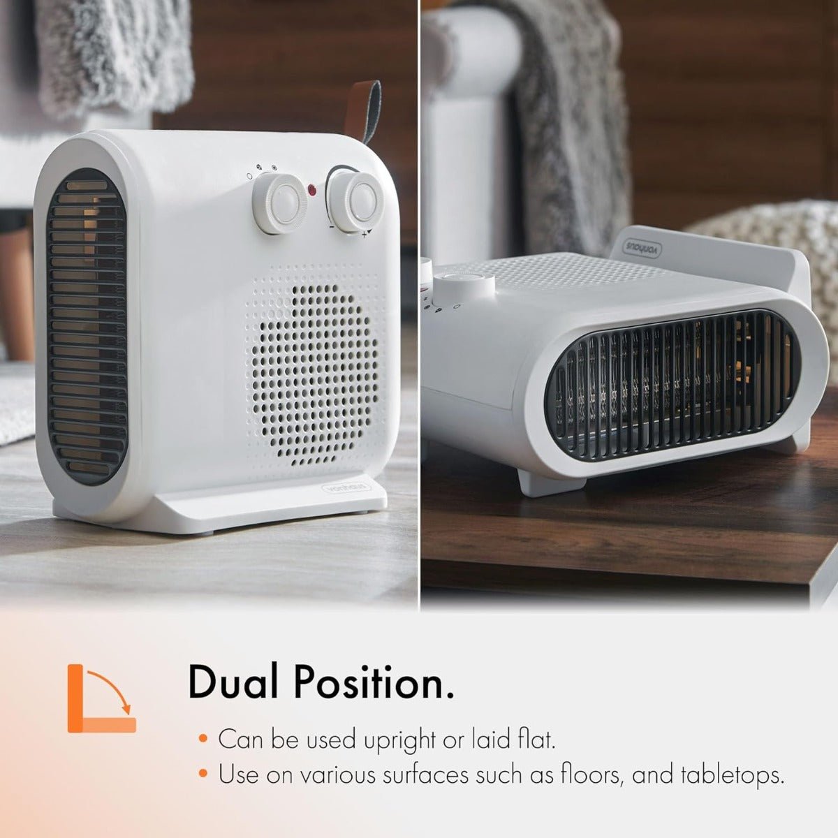 Vonhaus fan heater 220 volts portable heater 220v 240 volts 1000 to 2000 watts overheat 2500915 - 220 - Electronics