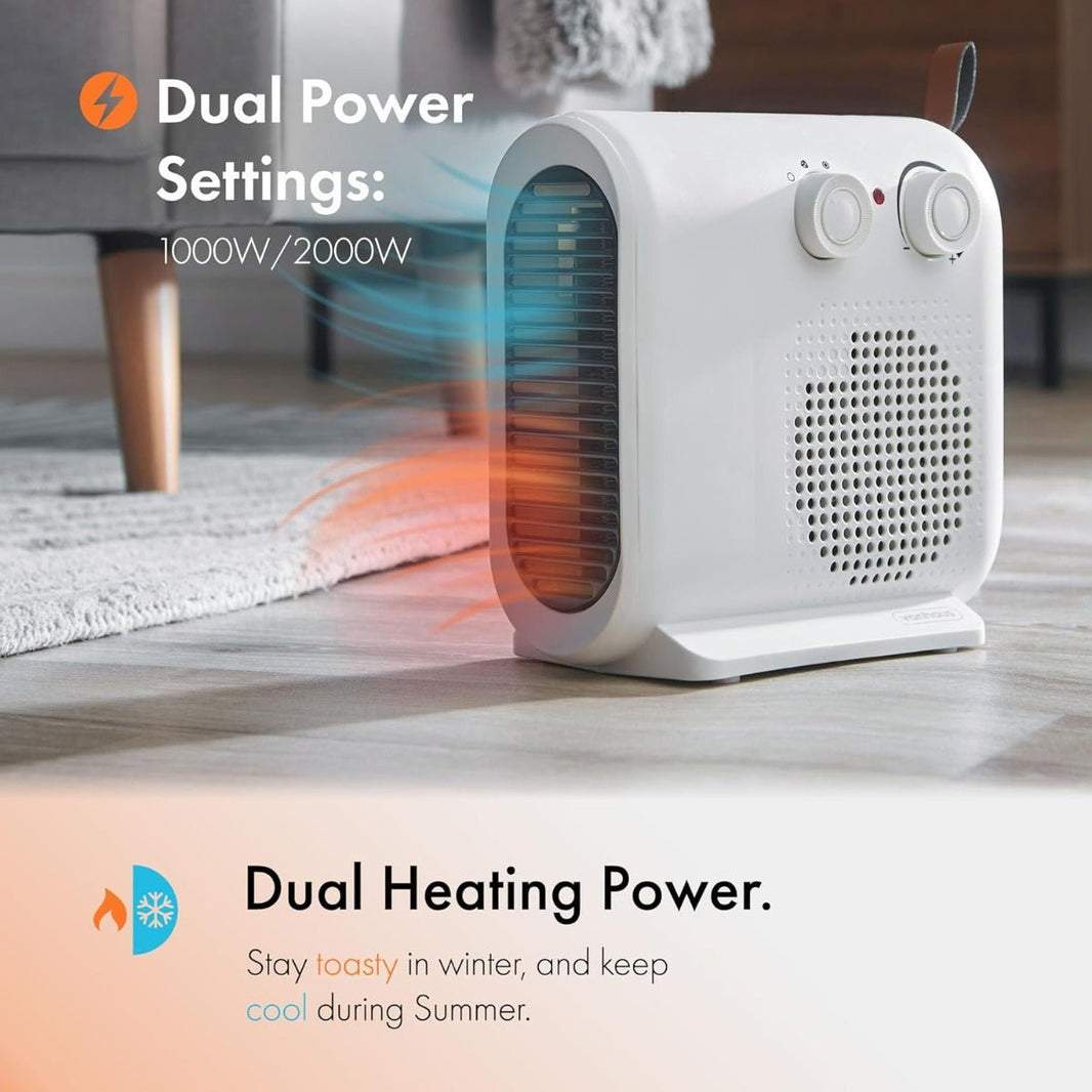 Vonhaus fan heater 220 volts portable heater 220v 240 volts 1000 to 2000 watts overheat 2500915 - 220 - Electronics