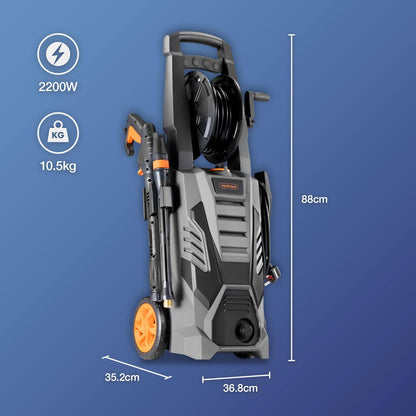 Vonhaus heavy duty 220 volt pressure washer 220v power washer 165 bar 2200 watts 3519013 - 220v volt electronics