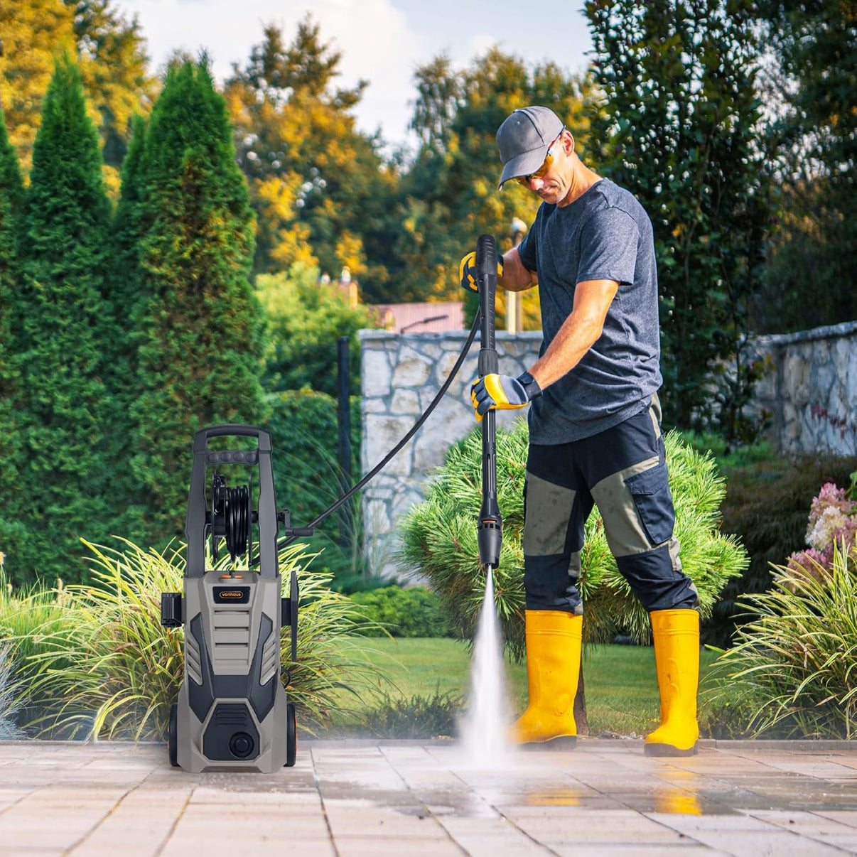 Vonhaus heavy duty 220 volt pressure washer 220v power washer 165 bar 2200 watts 3519013 - 220v volt electronics