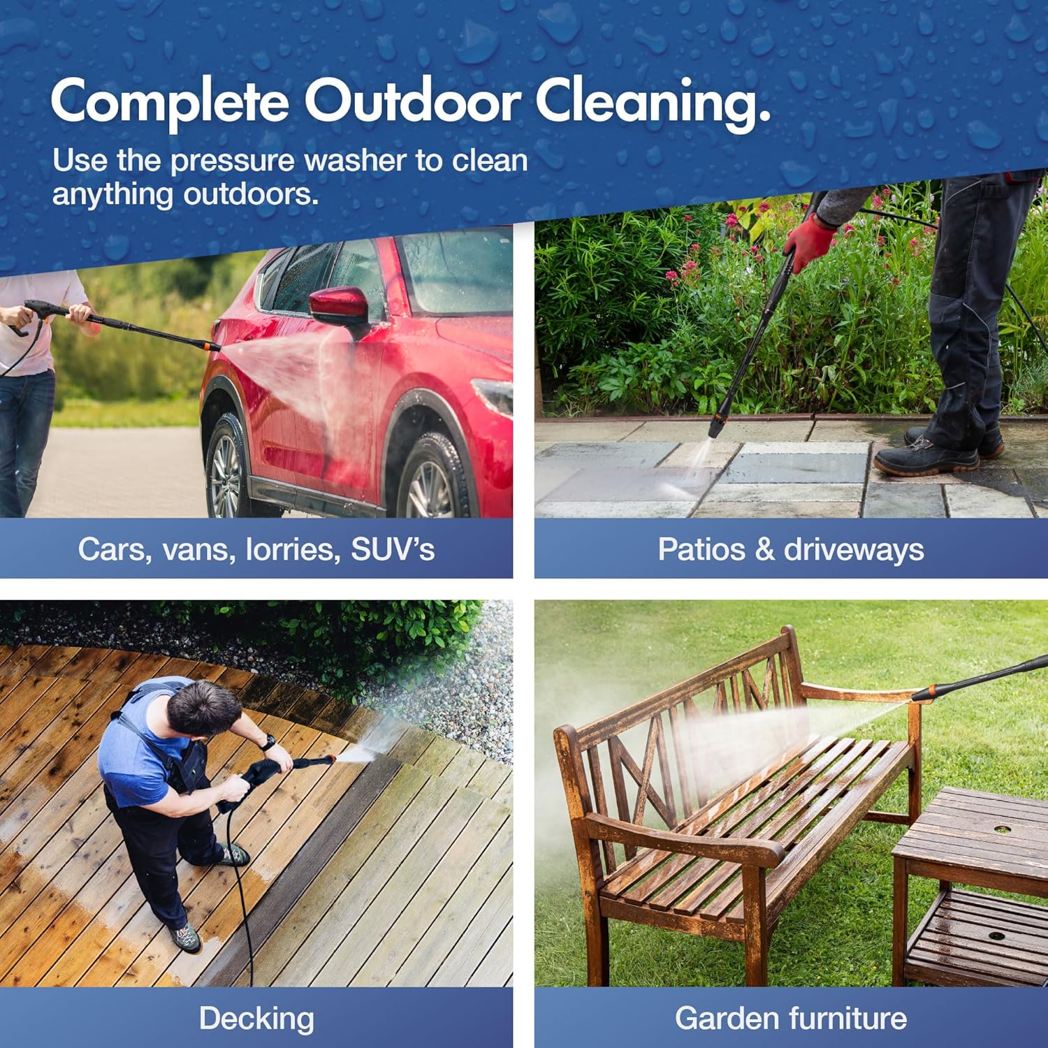 Vonhaus heavy duty 220 volt pressure washer 220v power washer 165 bar 2200 watts 3519013 - 220v volt electronics