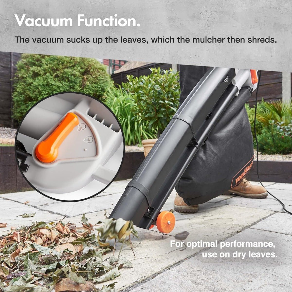 Vonhaus Pro 220 volt leaf blower mulcher and vacuum 3000 watts 220v 240 volts 50 hz with wheels - 220 - Electronics