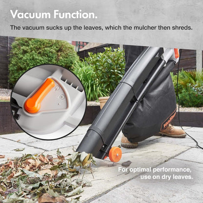 Vonhaus Pro 220 volt leaf blower mulcher and vacuum 3000 watts 220v 240 volts 50 hz with wheels - 220 - Electronics