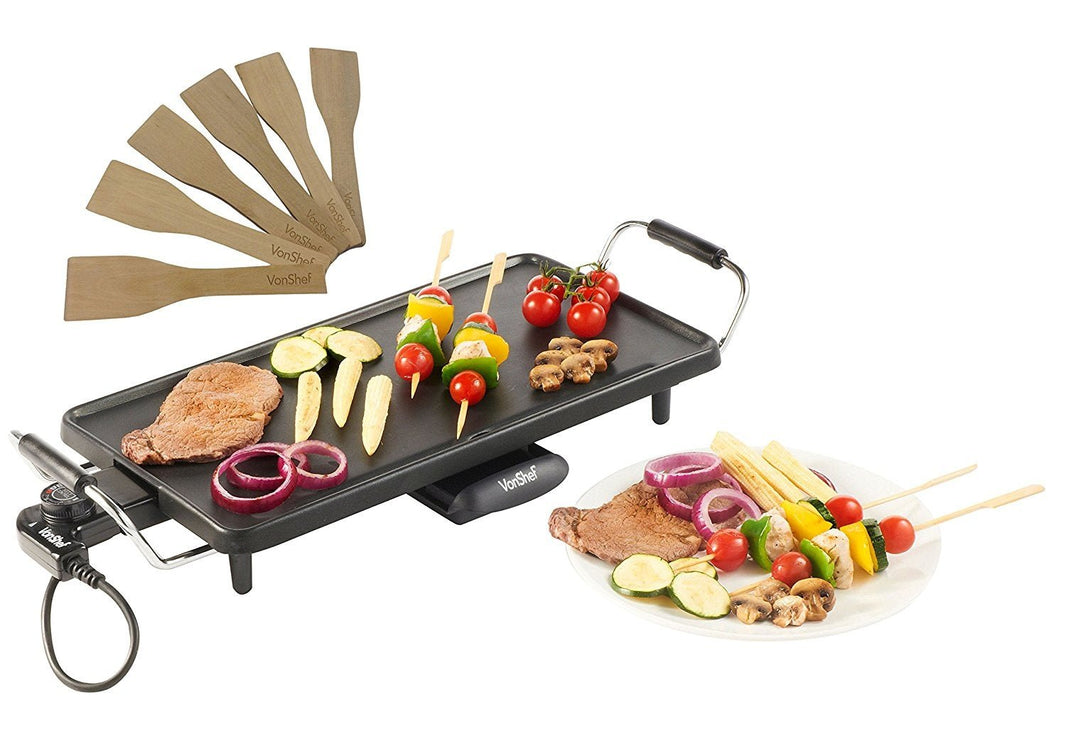 Vonshef 07030 Large Electric Teppanyaki Style Electric Grill/Griddle for 220 Volts - 220 - Electronics