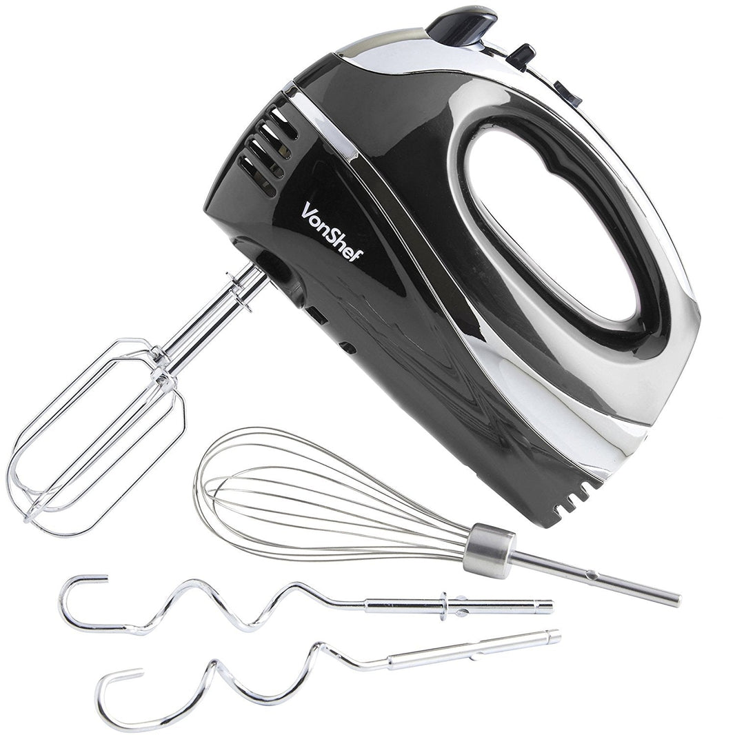 VonShef 07067 Hand Mixer Black - for 220 / 240 volts and 50 hz - 220 - Electronics