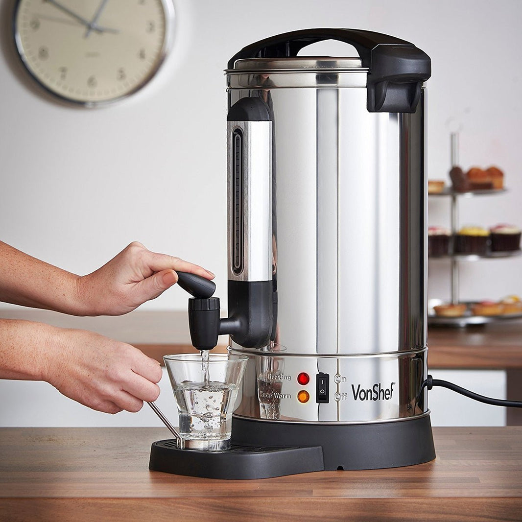 VonShef 07256 8 - Litre Electric Coffee and Tea Urn 220v 240 volts - 220 - Electronics