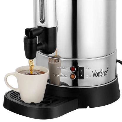 VonShef 07258 20 - Litre Electric Coffee and Tea Urn for 220/240 Volts - 220 - Electronics