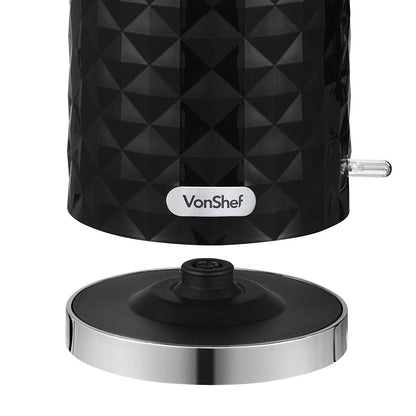 Vonshef 13130 Black Diamond Electric Cordless Kettle - 220 / 240 volts - 220 - Electronics