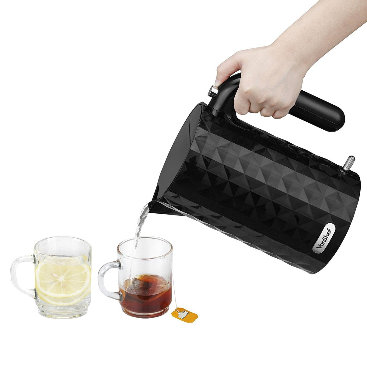 Vonshef 13130 Black Diamond Electric Cordless Kettle - 220 / 240 volts - 220 - Electronics
