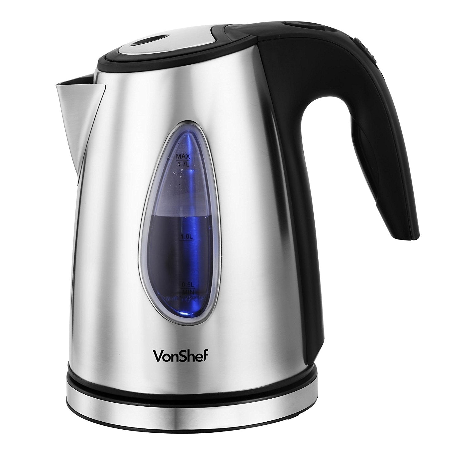 VonShef 13139 Stainless Steel Electric Cordless Kettle for 220 / 240 Volts - 220 - Electronics