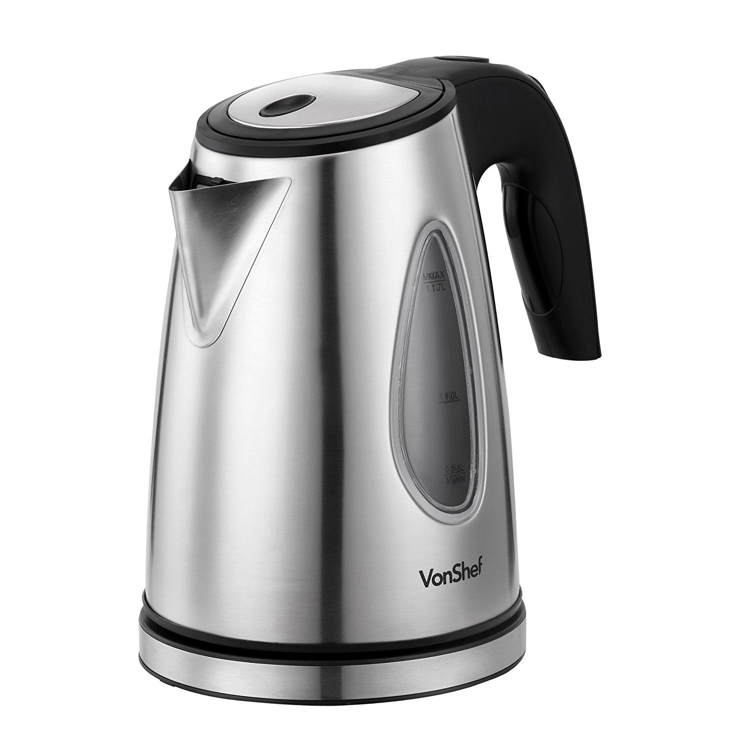 VonShef 13139 Stainless Steel Electric Cordless Kettle for 220 / 240 Volts - 220 - Electronics