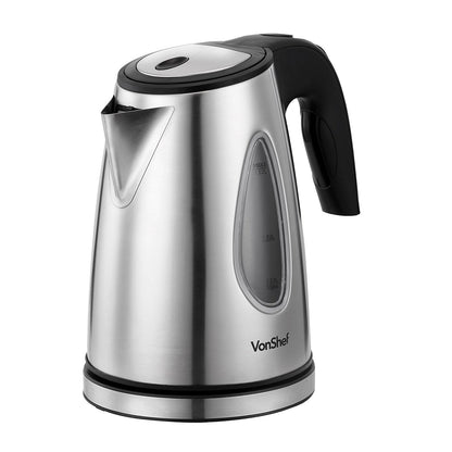 VonShef 13139 Stainless Steel Electric Cordless Kettle for 220 / 240 Volts - 220 - Electronics