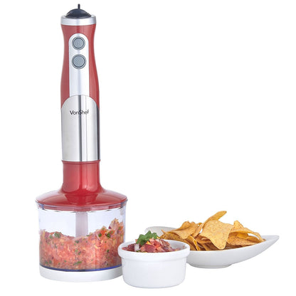 Vonshef 13141 3 - in - 1 Hand Blender for 220 Volts - Red - 220 - Electronics
