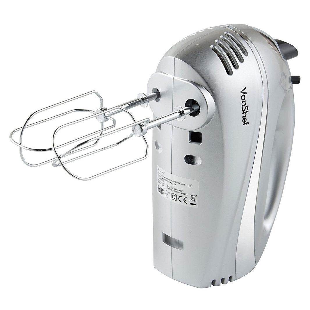 VonShef 13252 Hand Mixer Chrome - for 220 / 240 volts and 50 hz - 220 - Electronics
