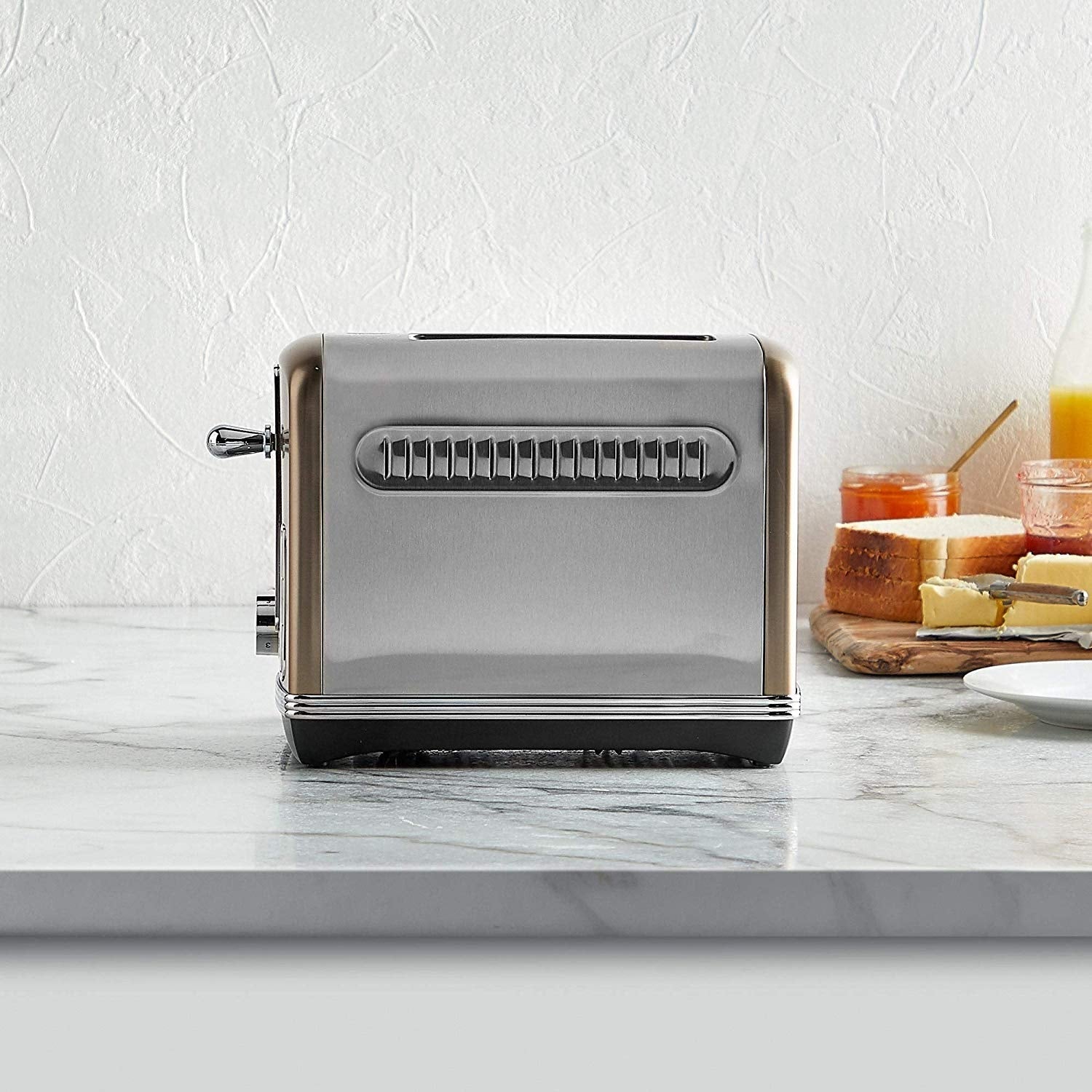 Vonshef 2 Slice Champagne Toaster 2000050 Side Slot 220v 240 volts Toaster - 220 - Electronics