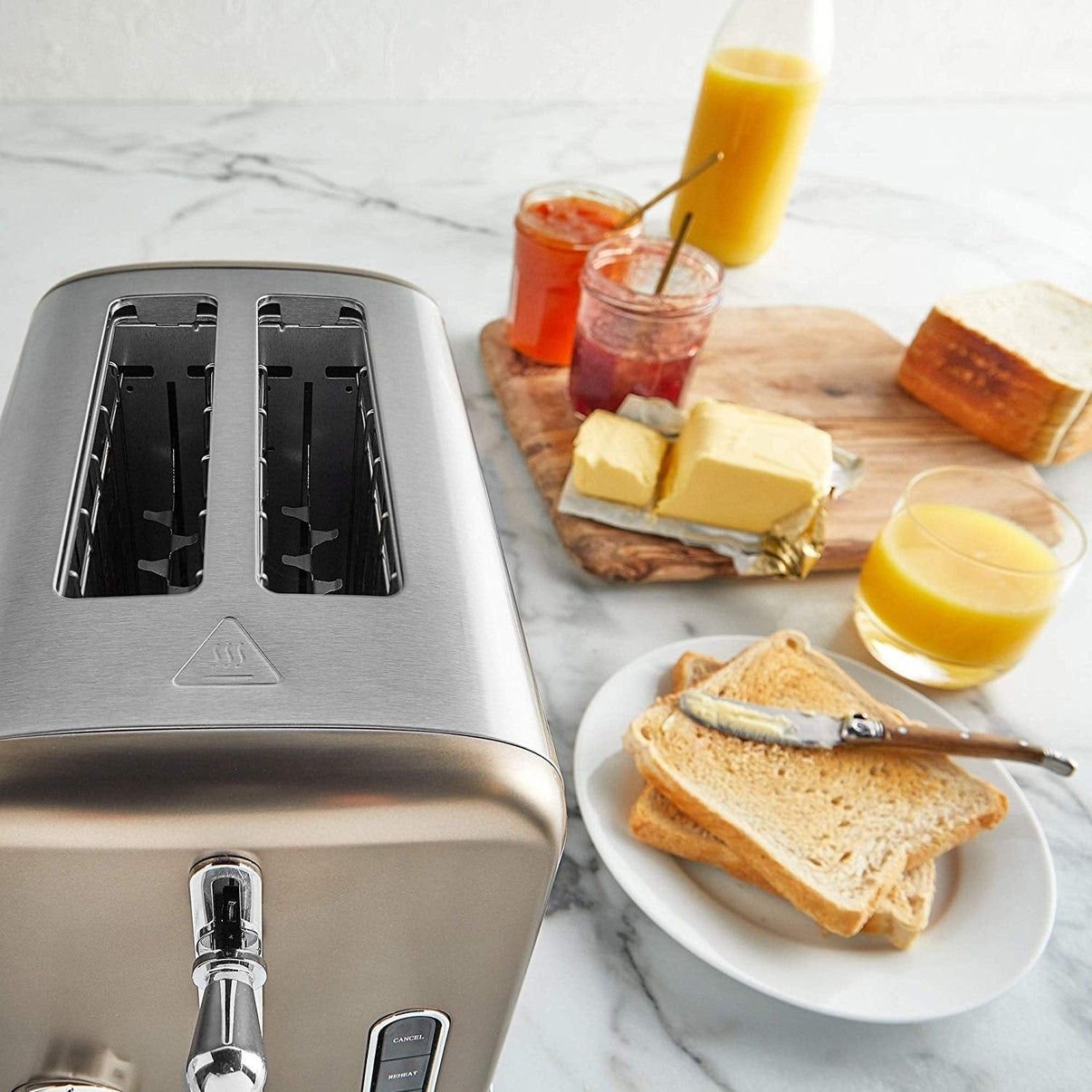 Vonshef 2 Slice Champagne Toaster 2000050 Side Slot 220v 240 volts Toaster - 220 - Electronics