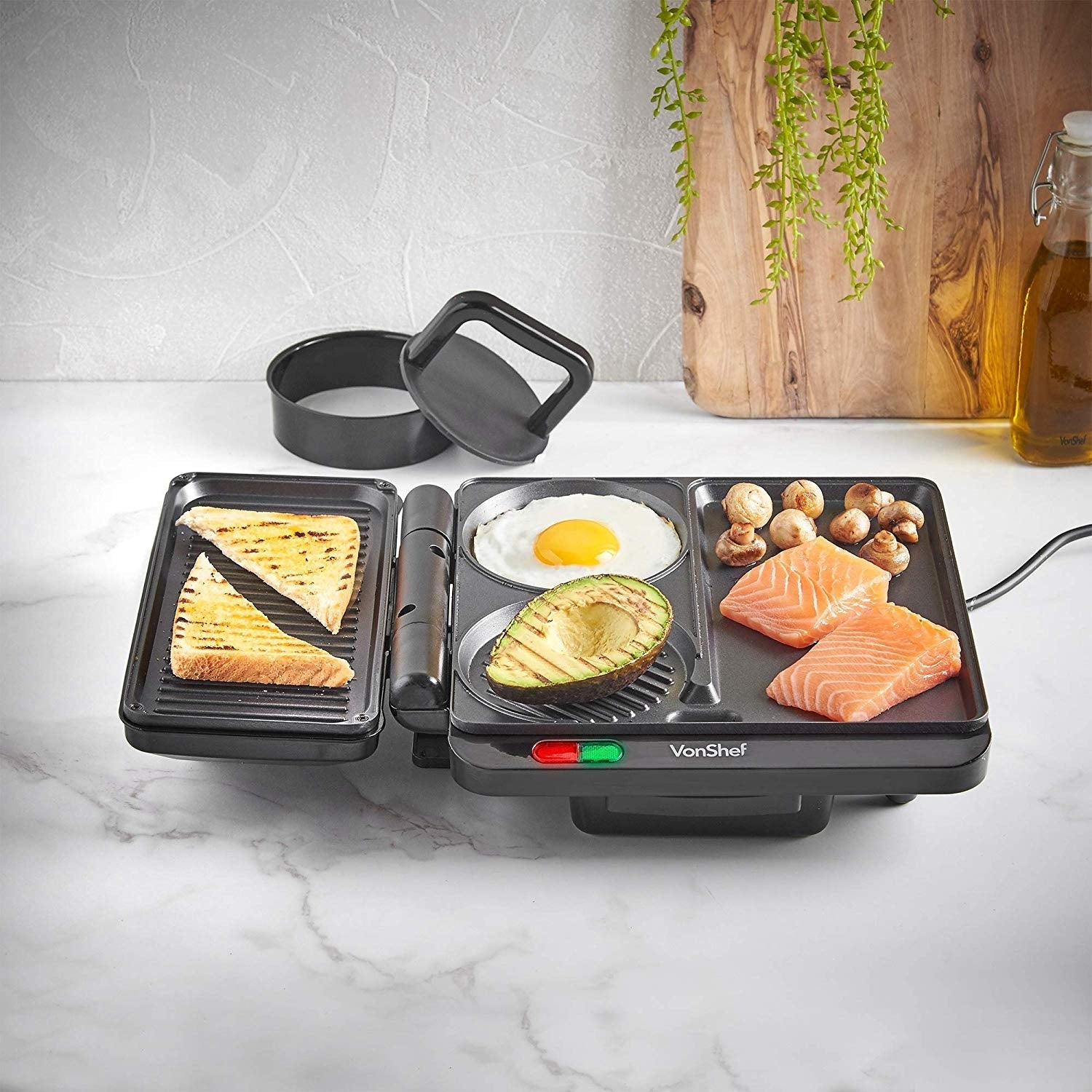 Vonshef 220 Volt 1100W Grill & Griddle 220v 240Volts 2000052 - 220 - Electronics