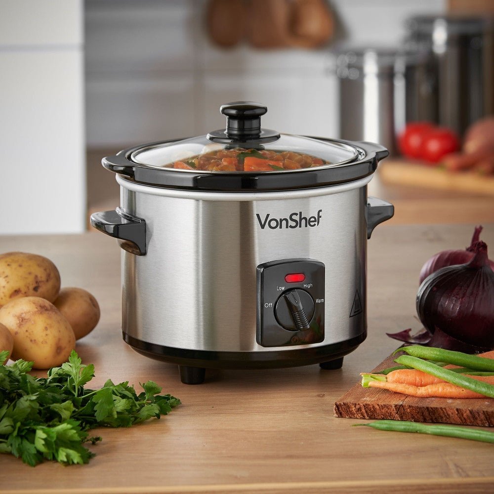 Vonshef 220 Volt 1.5L Slow Cooker crockpot 13337 Small - Sized 220v 240 Volts - 220 - Electronics