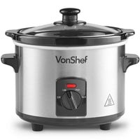 Vonshef 220 Volt 1.5L Slow Cooker crockpot 13337 Small - Sized 220v 240 Volts - 220 - Electronics